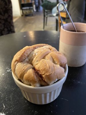 Cinnamon bun ❤️ at Café Holmgången in Malmo