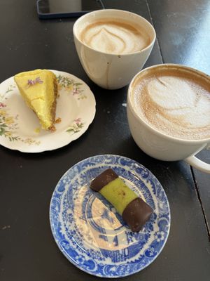 lemon curs cake and punch roll  at Café Holmgången in Malmo