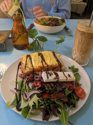 Vegan lasagne at Café Holmgången in Malmo