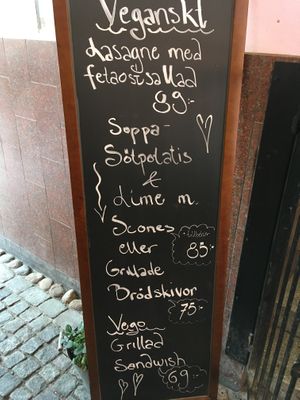 Street sign at Café Holmgången in Malmo