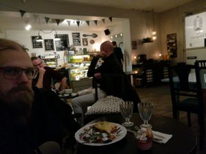 Inside the restaurant at Café Holmgången in Malmo