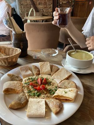 Vegan falafel plate  at Babel Cafe in Istanbul