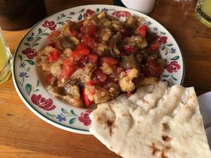 Aubergine salad. at Babel Cafe in Istanbul