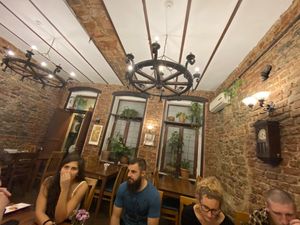 Inside back at Babel Cafe in Istanbul