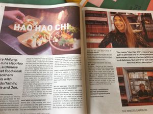 Article about the owner in the Peckham levels paper  at Hao Hao Chi - Kiosk in South East London