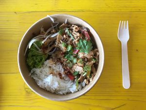 Jackfruit rice bowl at Hao Hao Chi - Kiosk in South East London