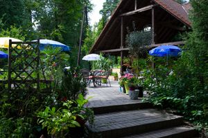 Sonnenterrasse at Seminarhaus Walden - Café Hexenhaus in Oberthulba