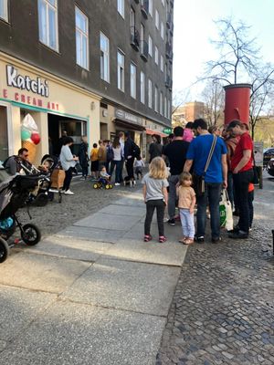 Sundays it can get busy... at Katchi Ice Cream - Savignyplatz in Berlin
