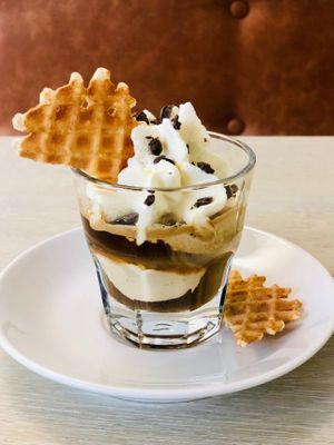 Affogato: One scoop of ice cream topped with an espresso.  at Katchi Ice Cream - Savignyplatz in Berlin