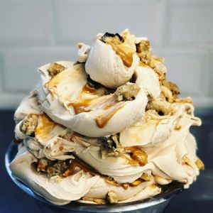 Super creamy Peanutbutter ice cream with Choc Chip Cookies and Salted Peanutbutter swirls.  at Katchi Ice Cream - Savignyplatz in Berlin