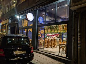 Outside of Satsanga. at Satsanga in Sofia