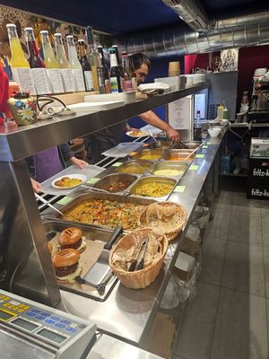 The buffet at Satsanga in Sofia