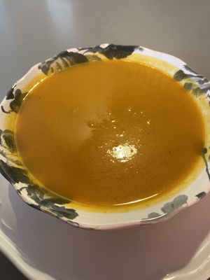 Vegan carrot soup at Emilie and the Cool Kids in Reykjavik