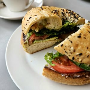Las Vegan bagel at Emilie and the Cool Kids in Reykjavik