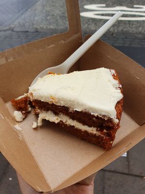 Vegan carrot cake!! at Emilie and the Cool Kids in Reykjavik