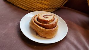 Cinnamon bun!  at Emilie and the Cool Kids in Reykjavik