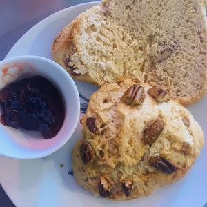 Vegan scone & bagel  at Emilie and the Cool Kids in Reykjavik