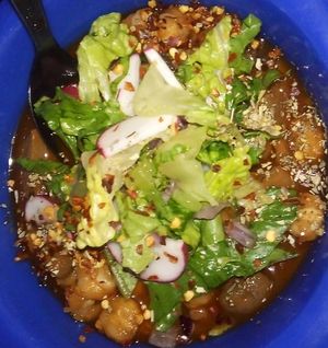 Pozole con vegetales  at Cien 100% Naturalisimo in Berwyn