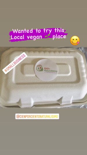 Compostable containers  at Cien 100% Naturalisimo in Berwyn