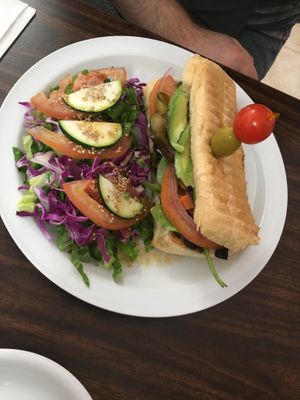 Yum! Mushroom panini at Cien 100% Naturalisimo in Berwyn