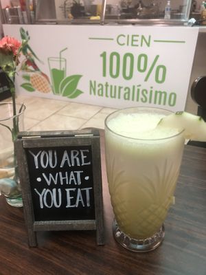 Fresh juice at Cien 100% Naturalisimo in Berwyn