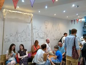 Seating area at Udderlicious in North London