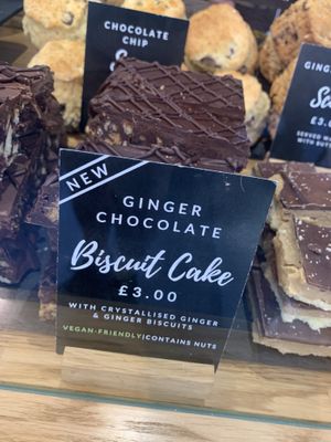 Ginger biscuit cake at Chococo in Swanage