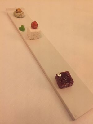 My own vegan Italian “petit four” platter at Zass in Positano