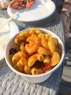 Mac n cheese with bac’n at Equal Pizza in Wallasey