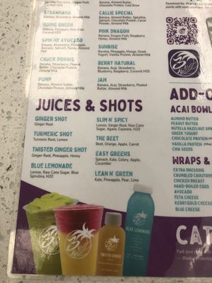 Menu  at 3Natives in Port St Lucie