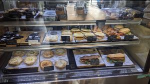 The fridge full of goods at Argi in Kensington