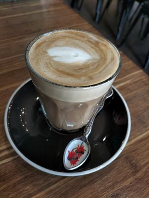 Lovely soy latte at Argi in Kensington