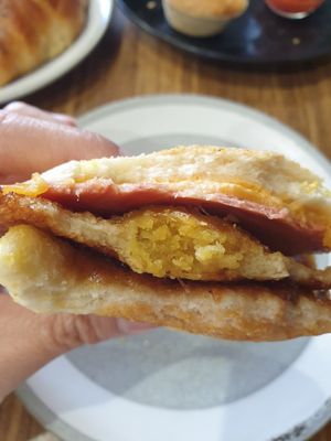 Bacon+egg muffin $13.00 at Argi in Kensington