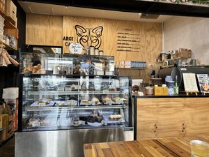 The serving counter   at Argi in Kensington