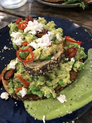 Smashed avo at Argi in Kensington