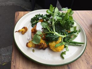 Pumpkin smash on sourdough with vegan feta  at Argi in Kensington