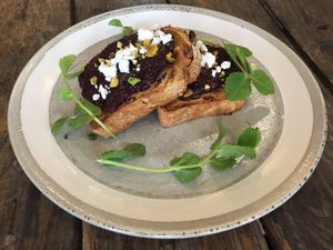 Fruit toast with jam at Argi in Kensington