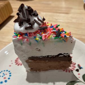 Slice of vegan ice cream cake at Syd Delicious in Dartmouth