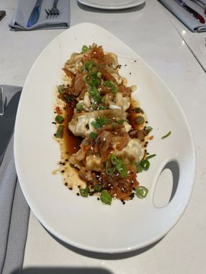 Vegetable dumplings  at Table Rock House in Niagara Falls