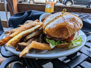 ya basic burger at Life on Mars in Seattle