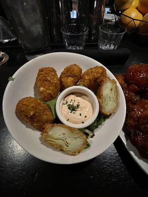 Fried Chicken Artichoke $13  at Life on Mars in Seattle