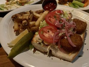 Not so crabby po’ boy  at Life on Mars in Seattle