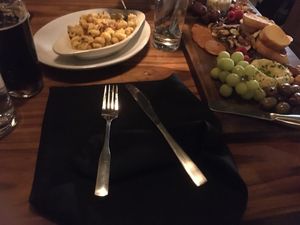 Vegan mac and cheese + vegan cold cheeses🥰  at Life on Mars in Seattle