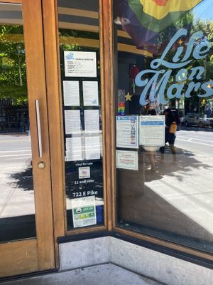 HappyCow Spotted on Storefront After Walking Around 💕  at Life on Mars in Seattle