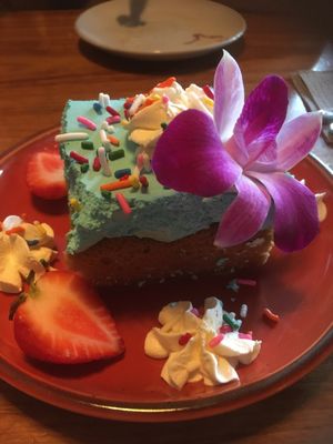 Tres leche cake at Life on Mars in Seattle