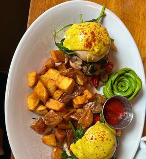 Benny and the Jets is our version eggs benedict. We open up for brunch 11 am Sat and Sunday. at Life on Mars in Seattle