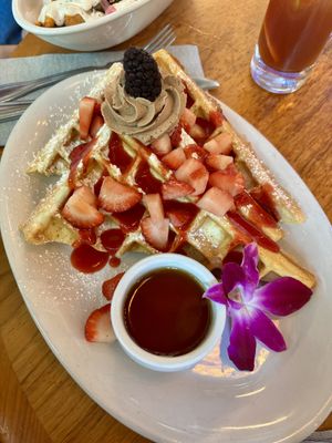 Strawberry Fields Waffles   at Life on Mars in Seattle