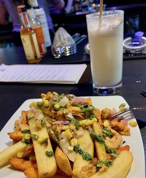 Treasure fries with the Southpaw. at Life on Mars in Seattle