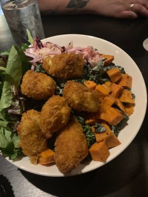 The kale salad with fried artichokes at Life on Mars in Seattle