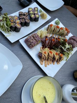 Maki, dragonrolls & Insiderout rolls at Tiger Club Vegan Sushi in Berlin